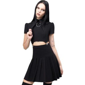 NEW WOT KILLSTAR DARITA SUSPENDER PINSTRIPE DRESS SIZE XL